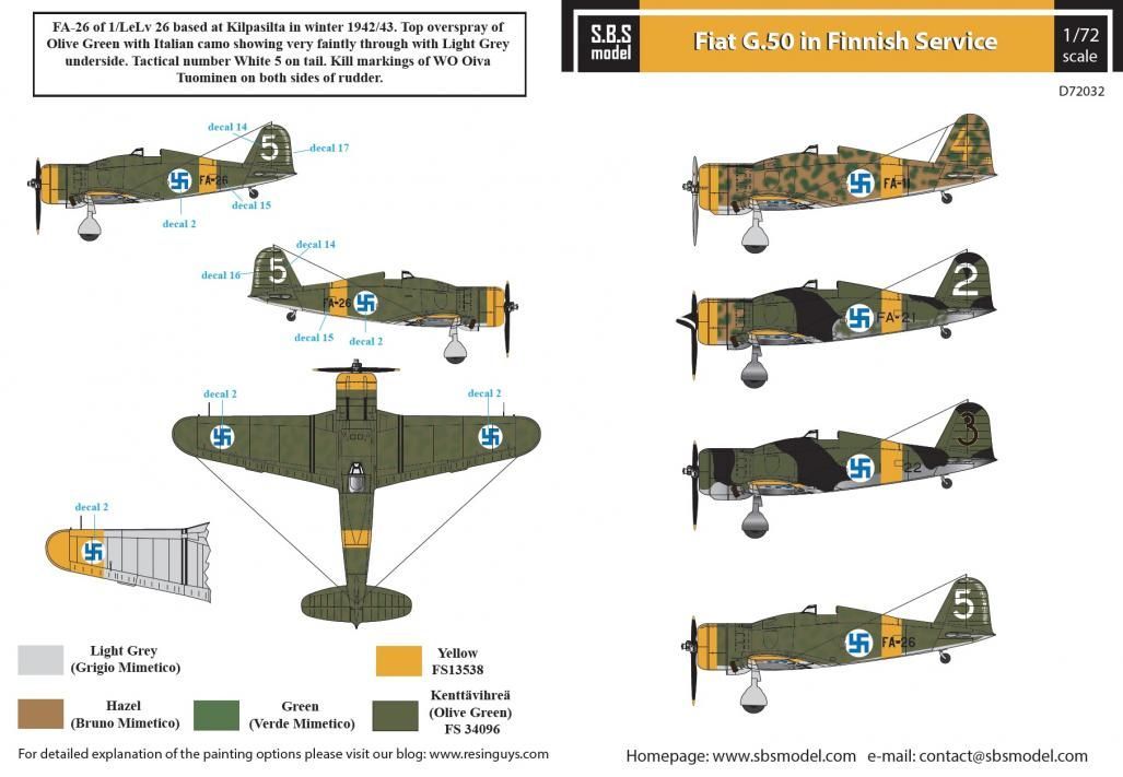 1:72 Fiat G.50 Freccia in Finnish Service