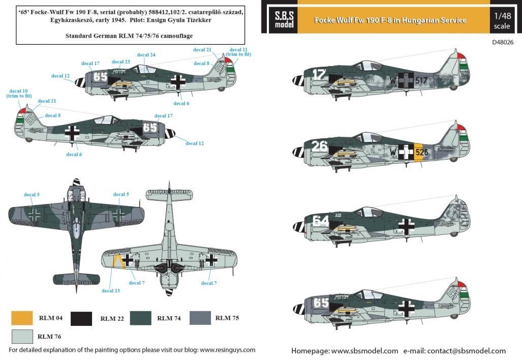 1:48 Focke-Wulf Fw-190 F-8 in Hungarian Service