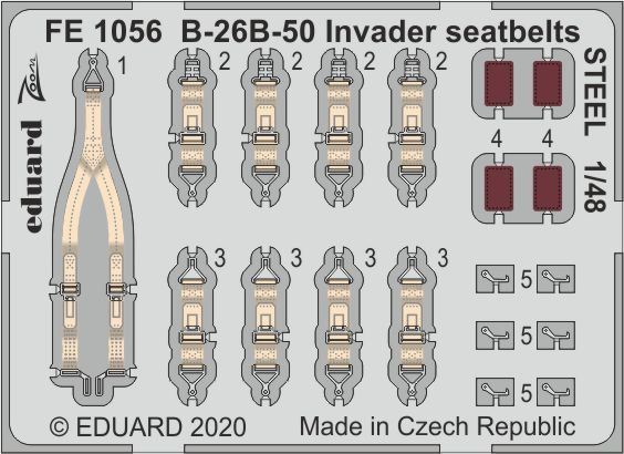 1:48 B-26B-50 Invader seatbelts STEEL