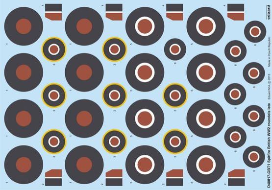 1:48 Spitfire British ww2 Roundels Late