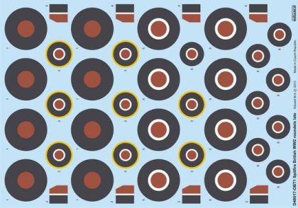 1:48 Spitfire British ww2 Roundels Late