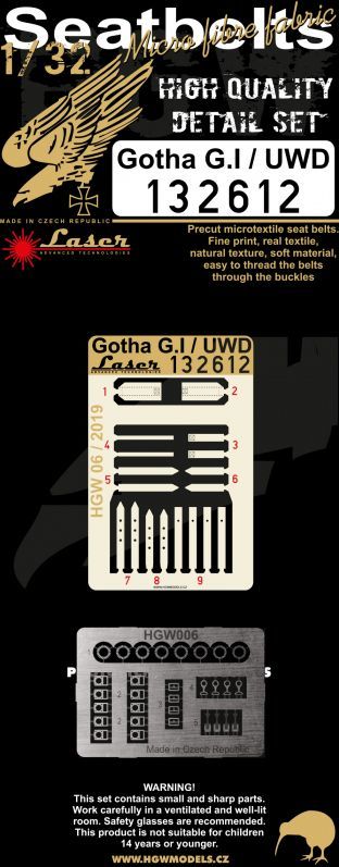 1:32 Gotha G.I/UWD Seatbelts