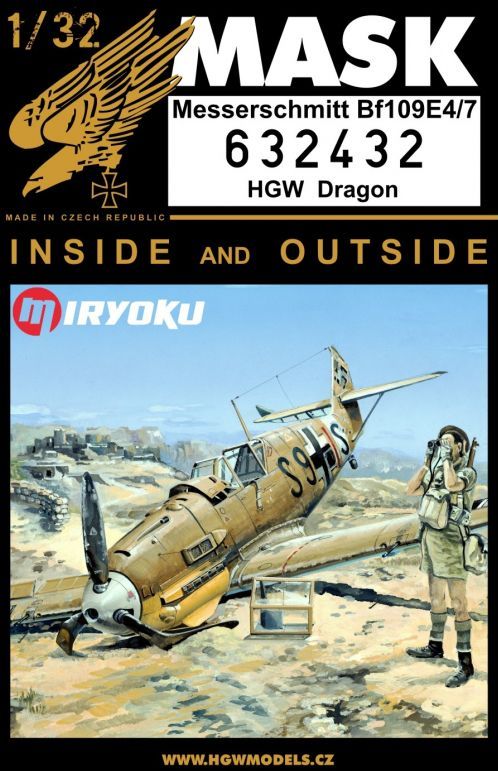 1:32 Messerschmitt Bf-109E-3/Bf-109E-4/Bf-109E-7 - Masks