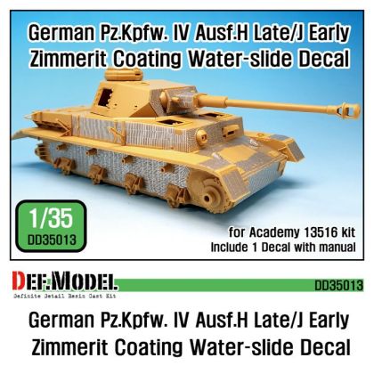 1:35 Pz.IV Ausf.H late/ J early Zimmerit Decal set