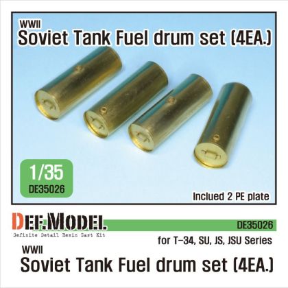 1:35 WWII Soviet Tank series Fuel drum set (for 1/35 T-34, SU, JS, JSU series)