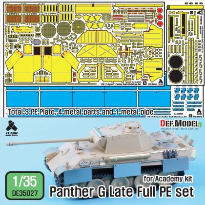 1:35 WWII German Panther G late Full PE set (for Academy kit)