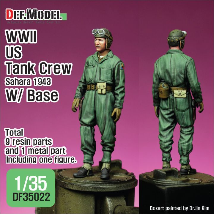 1:35 WWII US Tank crew Sahara 1943 w/base