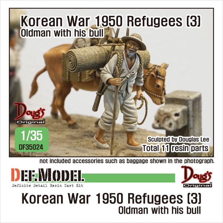 1:35 Refugees (3) Koera war 1950/51 Old man with his bull