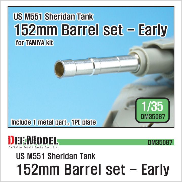1:35 US M551 Sheridan 152mm metal barrel set - Early (for Tamiya)