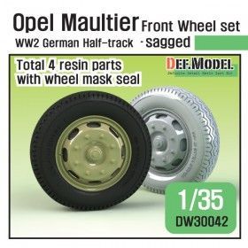 1:35 WW2 German Opel Maultier Sagged Front Wheel set (for Dragon/Italeri)