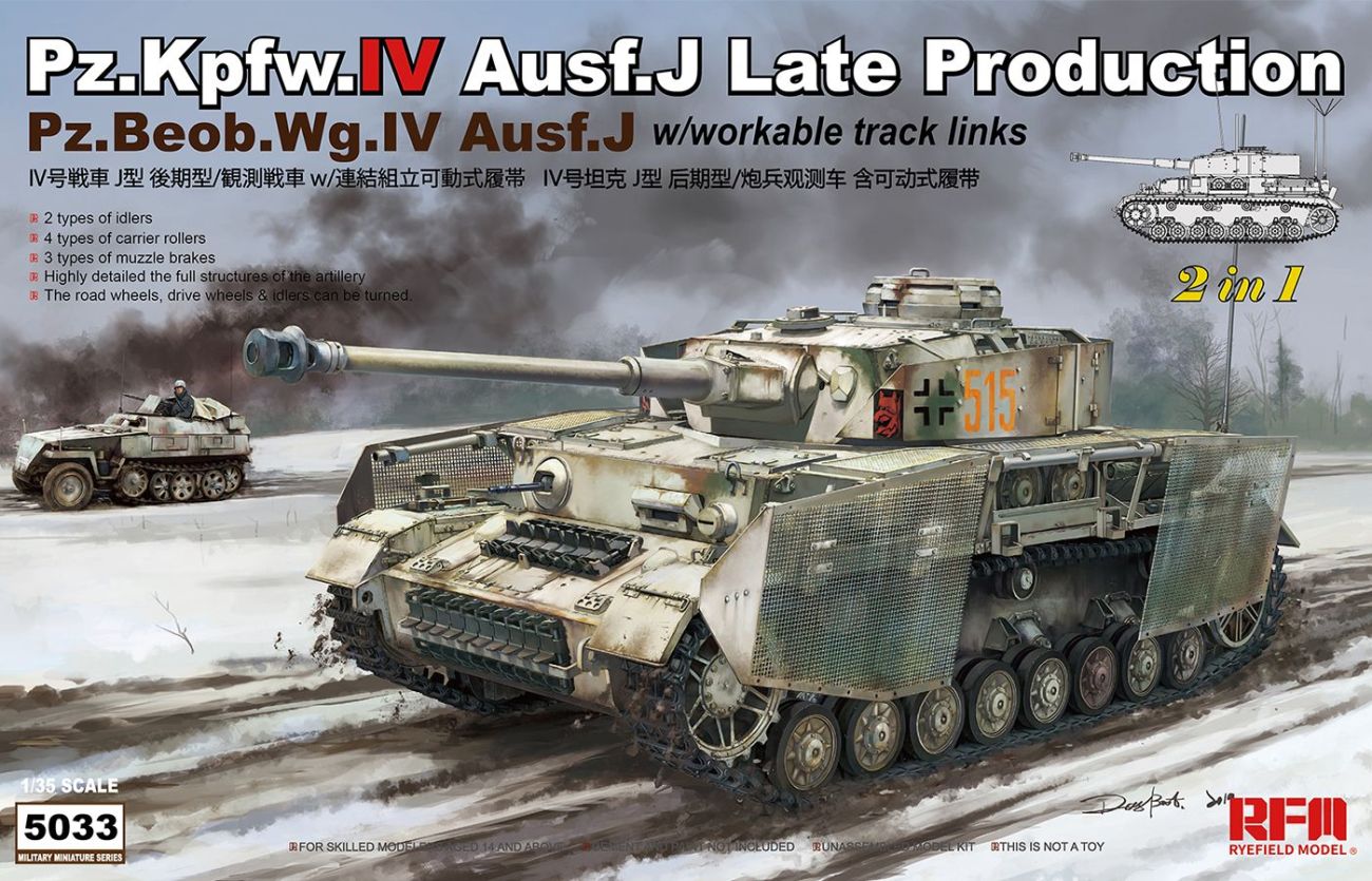 1:35 Pz.Kpfw.IV Ausf.J Late Production/Pz.Beob.Wg.IV Ausf. J 2 in 1