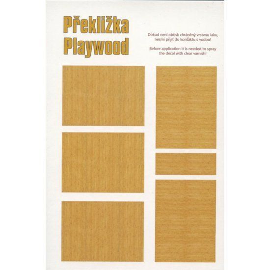 1:72 Překližka - bříza (tmavší varianta pro starší)