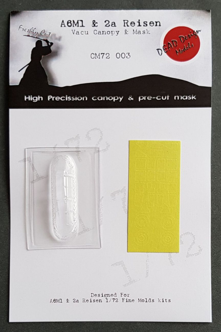 1:72 Mitsubishi A6M1/2a Vacu Canopy & Mask