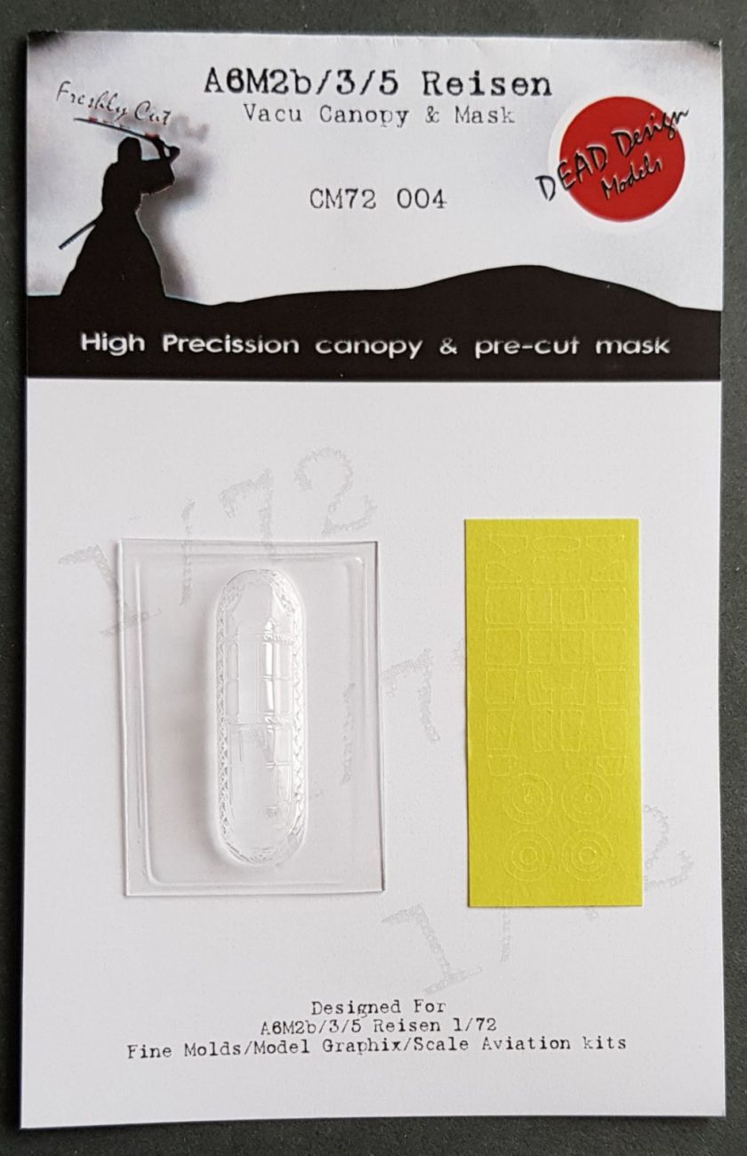 1:72 Mitsubishi A6M2b/A6M3/A6M5 Vacu Canopy & Mask