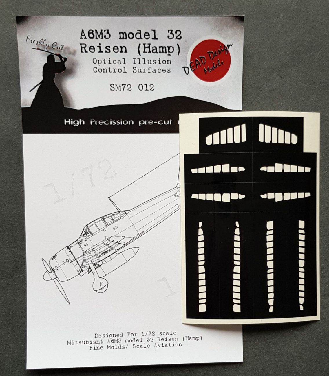 1:72 Mitsubishi A6M3 m.32 Reisen Control Surfaces