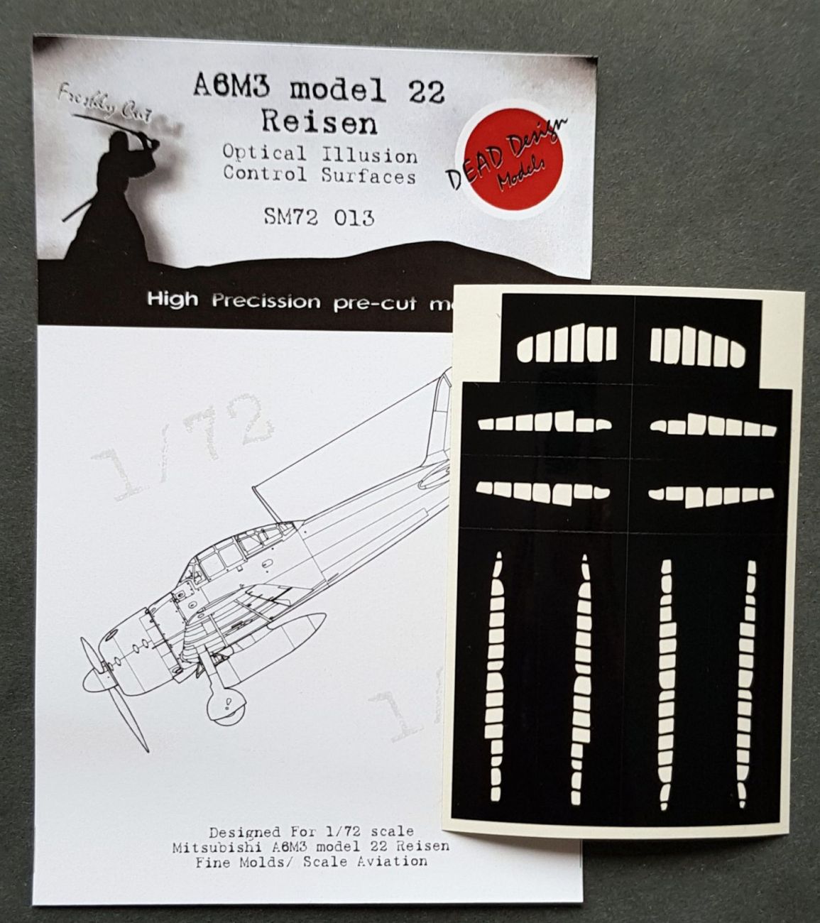 1:72 Mitsubishi A6M3 m.22 Reisen Control Surfaces