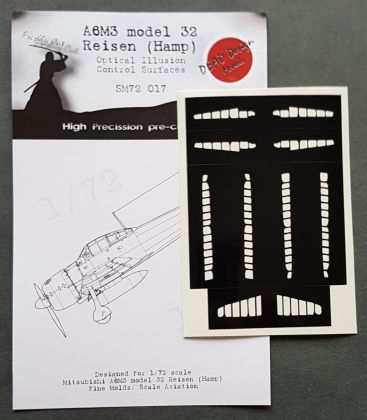 1:72 Mitsubishi A6M3 m.32 Reisen Control Surfaces