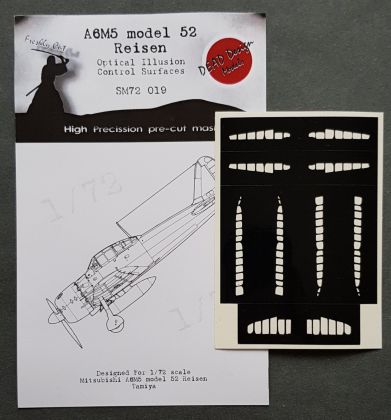 1:72 Mitsubishi A6M5 m.52 Reisen Control Surfaces