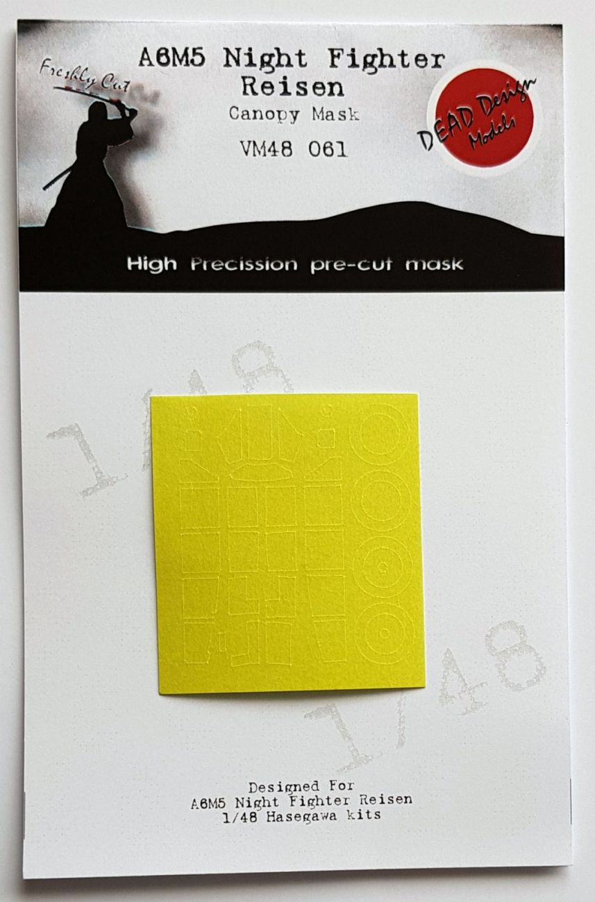 1:48 Mitsubishi A6M5 Night Fighter Reisen canopy paint mask