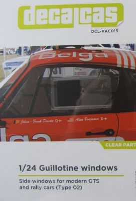 1:24 Guillotine windows for modern GTS and rally cars Type 02