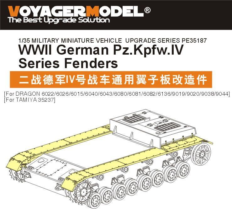 1:35 WWII German Pz.Kpfw.IV Series Fenders (For DRAGON 60xx Series)