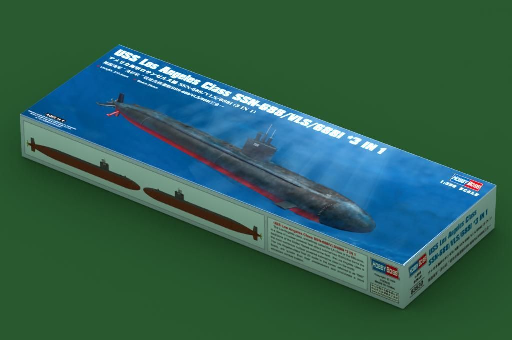 1:350 USS Los Angeles Class SSN-688/VLS/688I *3 IN 1