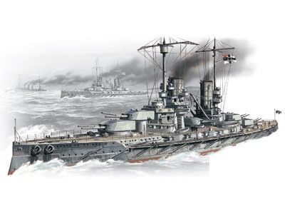 1:350 “Großer Kurfürst”: WWI German Battleship
