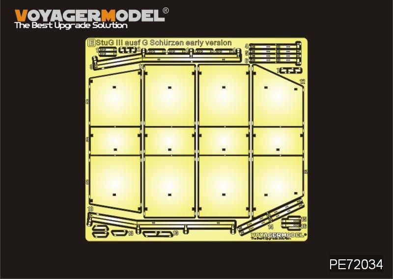 1:72 WWII German StuG III ausf G Schurzen early version (For DRAGON 7283)
