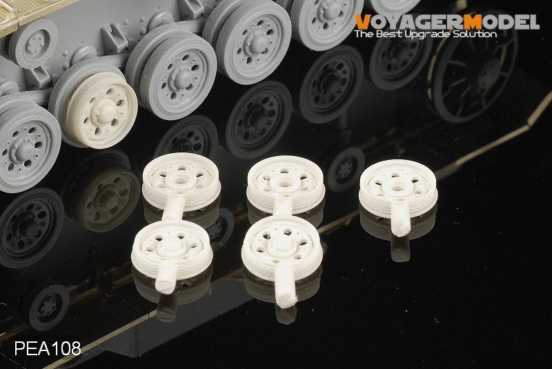 1:35 Damaged Road Wheels for Pz.Kp.fw III Late Version (For All)