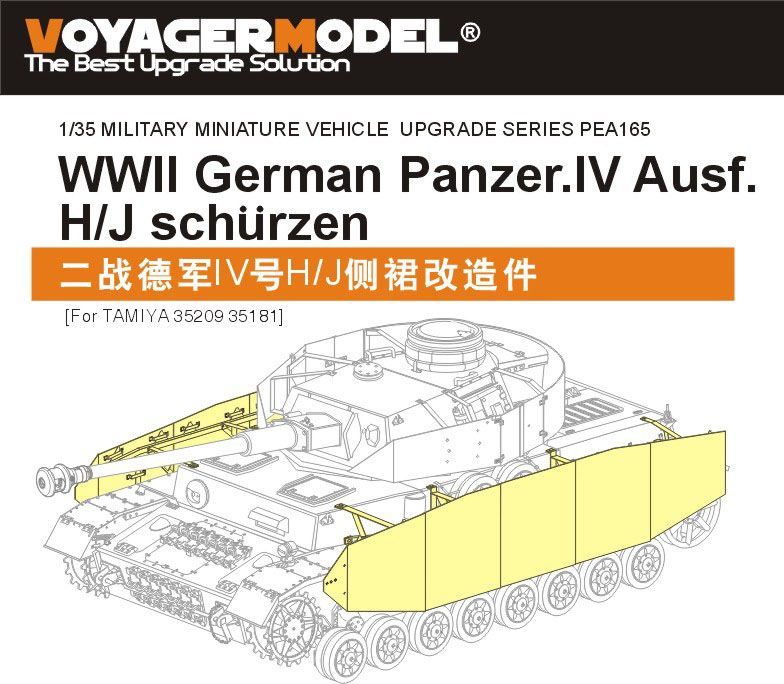 1:35 WWII German Panzer.IV Ausf.H/J schürzen (For TAMIYA 35209 35181)