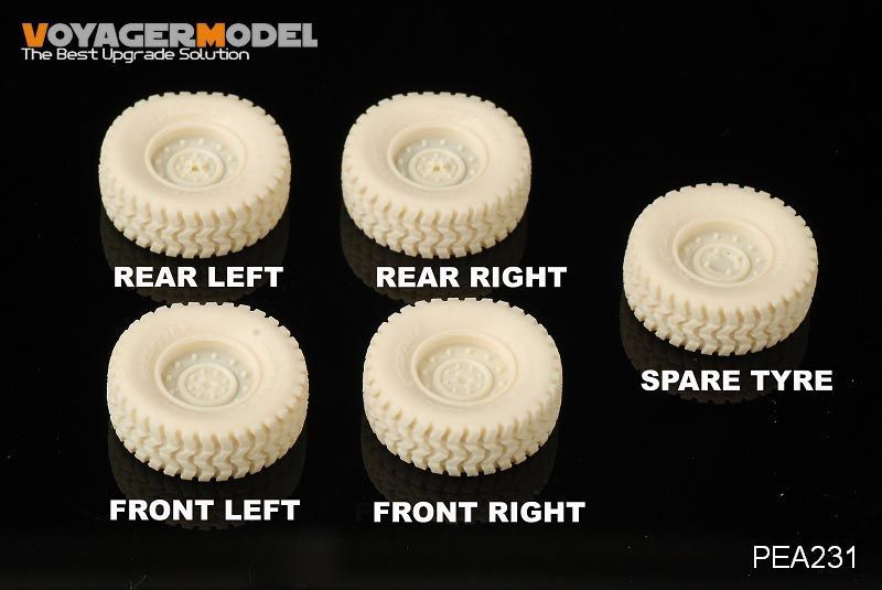 1:35 Modren HUMVEE family road wheels w/spare wheel (GP)