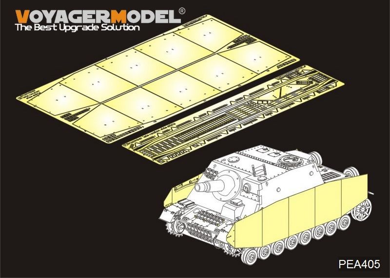 1:35 WWII German Sturmpanzer IV Brummbar Late Version Side Skirts(For TAMIYA 35353)