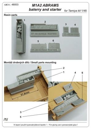 1:48 M1A2 Abrams baterry and starter (easy)