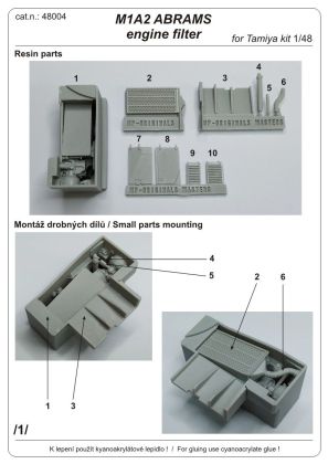 1:48 M1A2 Abrams engine filter (easy)