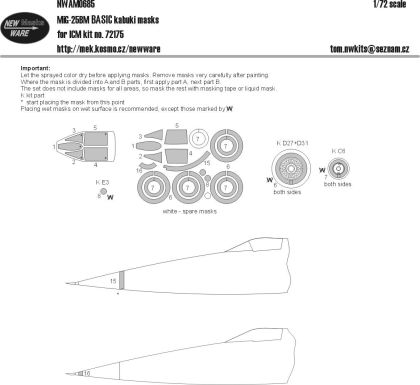 1:72 MiG-25BM BASIC kabuki masks (ICM)