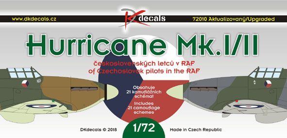 1:72 Hawker Hurricane Mk.I/II in RAF (Czechoslovak) Squadrons
