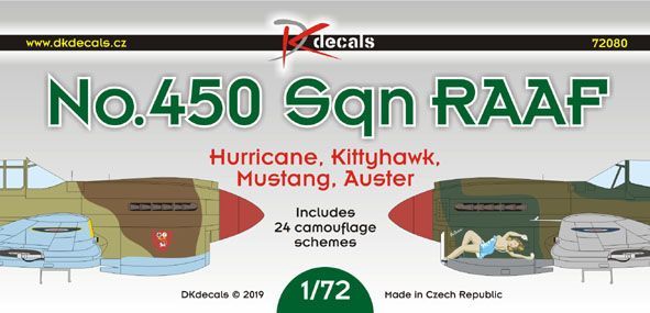 1:72 No.450 Sq. RAAF (Hurricane, Kittyhawk, Mustang, Auster)
