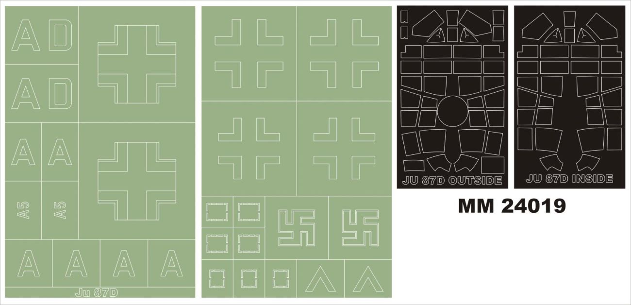 1:24 Junkers Ju-87D-5 'Stuka' 2 canopy masks