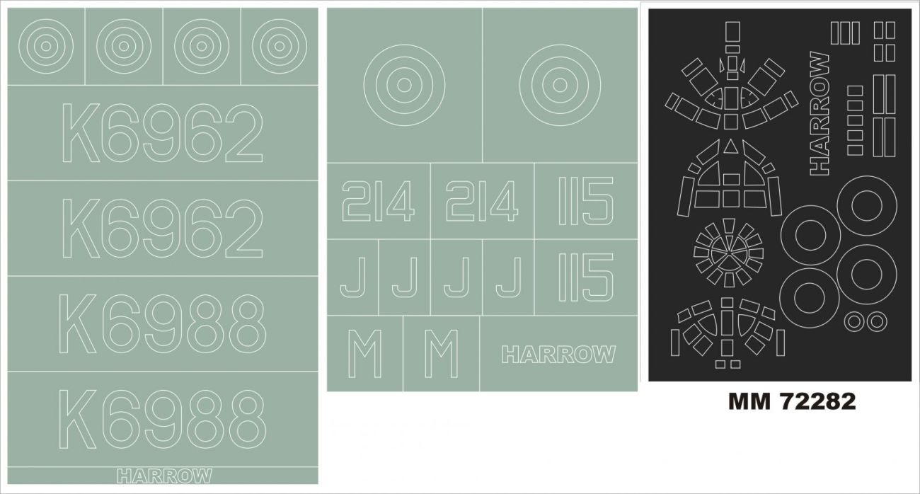 1:72 Handley-Page Harrow Mk.II 1 canopy masks