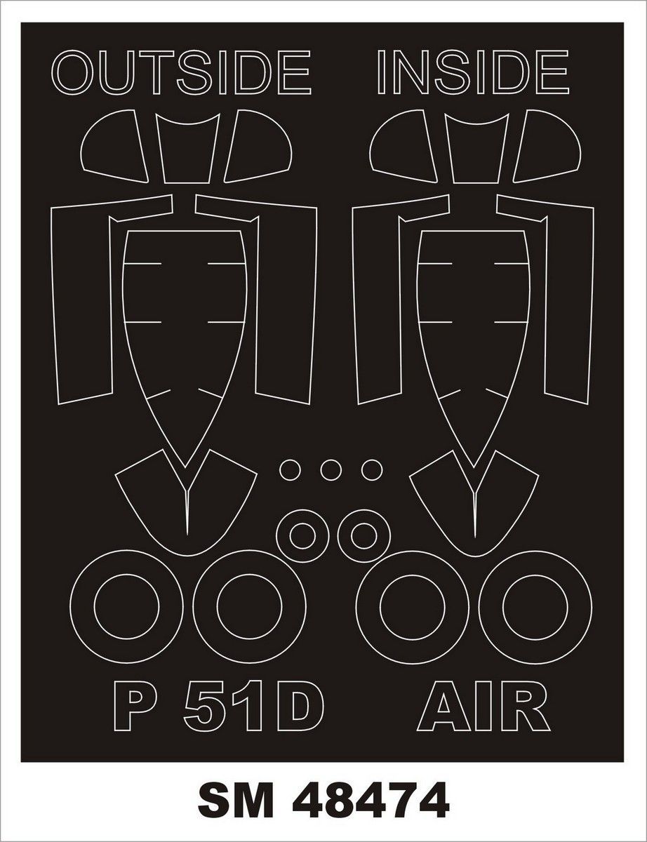 1:48 North-American P-51D Mustang (outside, inside)