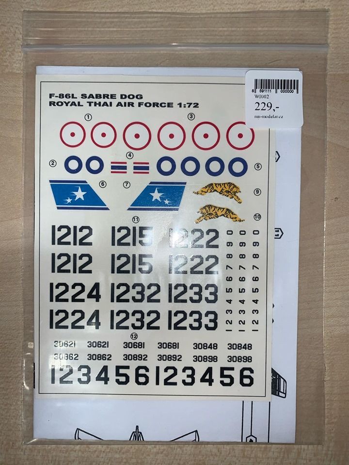 1:72 F-86L Sabre Dog Royal Thai Air Force