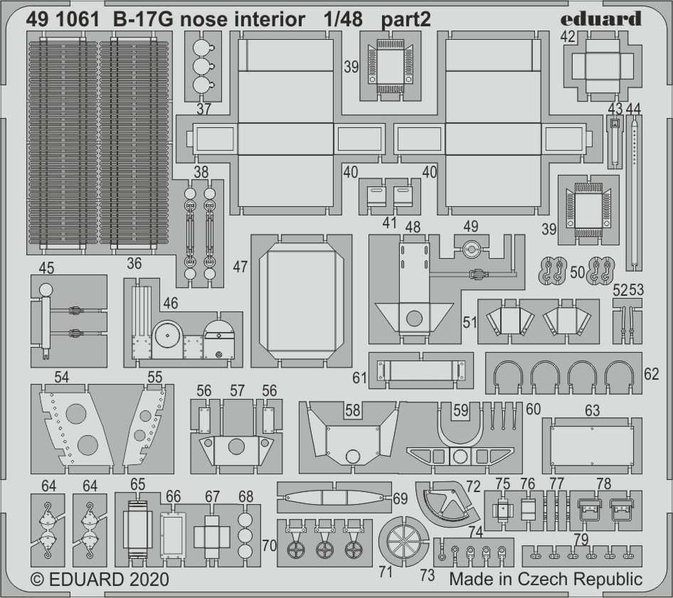 1:48 Boeing B-17G Flying Fortress nose interior