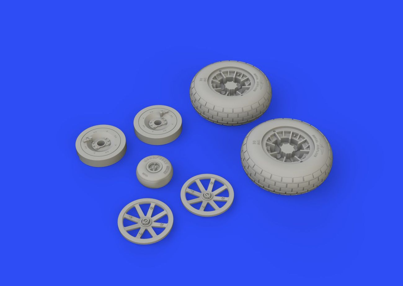 1:32 Curtiss P-40N Kittyhawk wheels