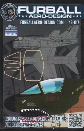 1:48 A-7D/E Corsair II Canopy Framing for Hasegawa
