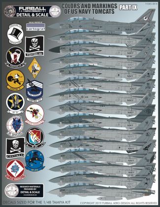 1:48 Color & Markings of US Navy Grumman F-14 Tomcats Part IX