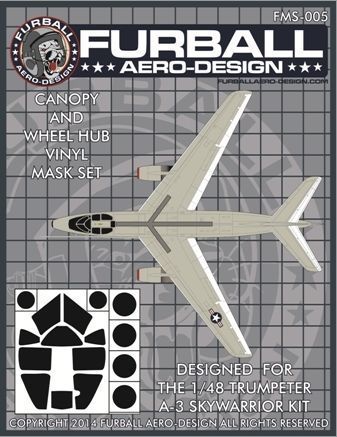 1:48 Douglas A-3D-2 Skywarrior Vinyl Mask Set (designed to be used with the Trumpeter kits)