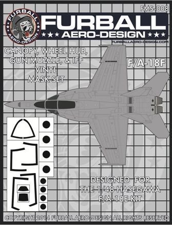 1:48 Boeing F/A-18F Super Hornet Vinyl Mask Set (designed to be used with the Hasegawa kits)
