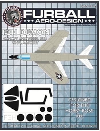 1:48 Canopy and Wheel Hub Masks for the McDonnell F3H-2 Demon (Hobby Boss)