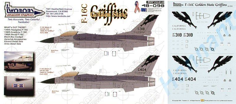 1:48 F-16C Golden State Griffins