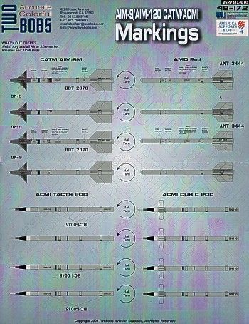 1:48 AIM-9/AIM-120 CATM/ACMI Markings